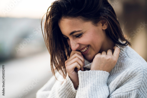 Quadro su tela Ragazza che ride