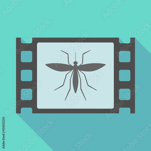 Long shadow film frame with  a mosquito