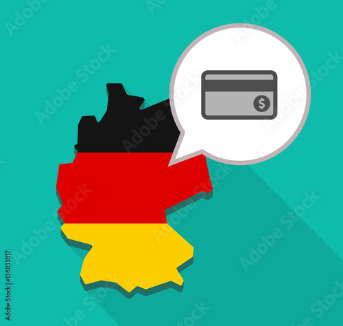 Map of Germany with  a credit card