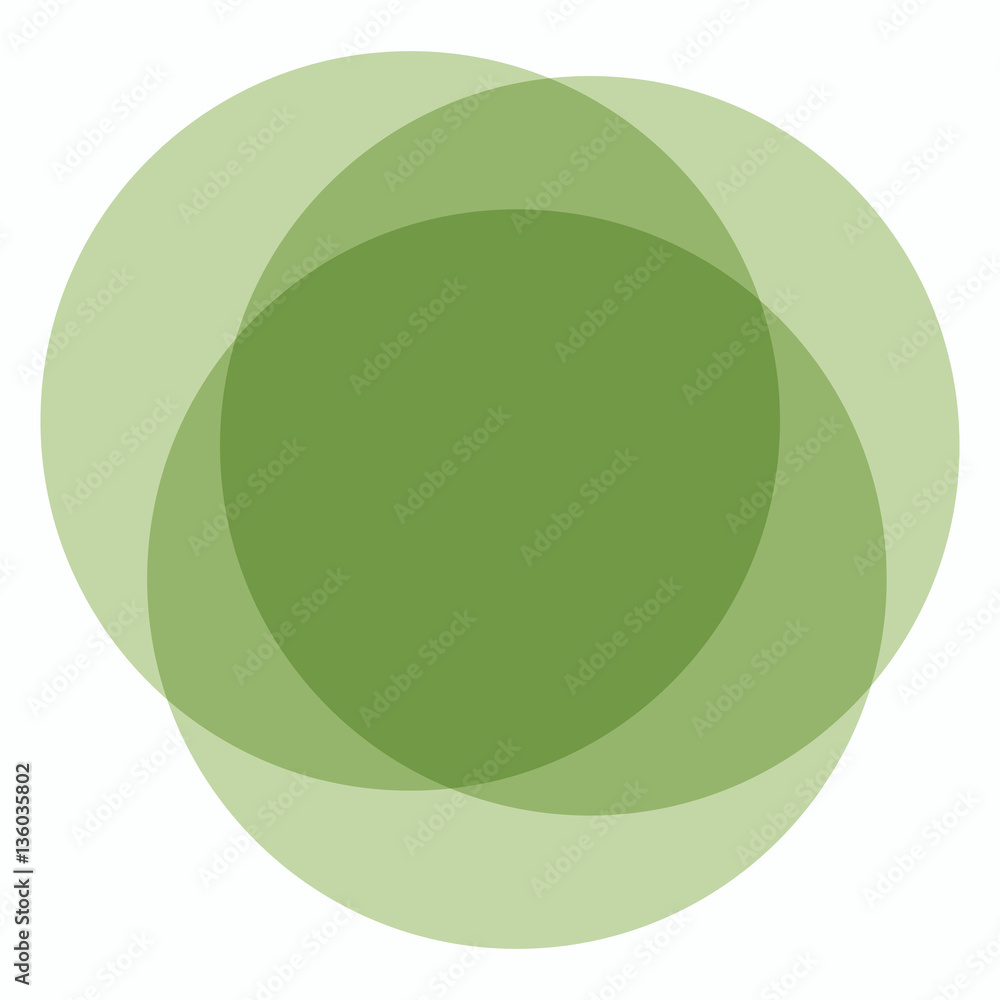 Trendy green round background. Greenery color of superposed circles. Trendy green round background. Greenery color of superposed circles.