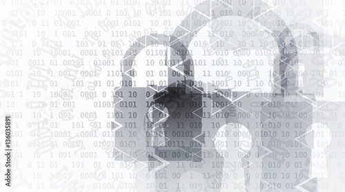 Technology security concept. Modern safety digital background