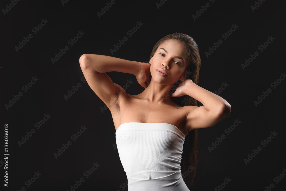 Passionate african girl with perfect skin Passionate african girl with perfect skin