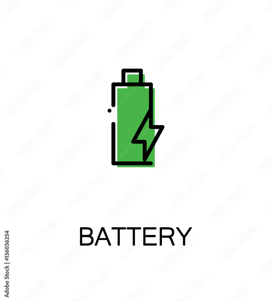 Battery flat icon Battery flat icon