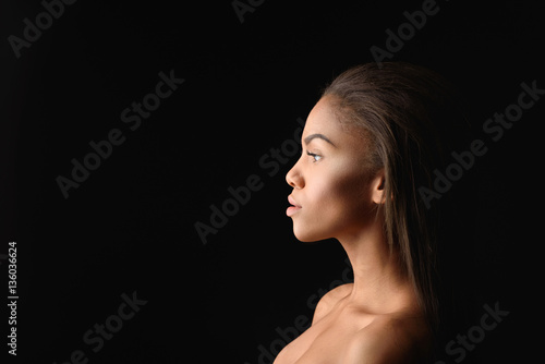 Attractive african female model posing