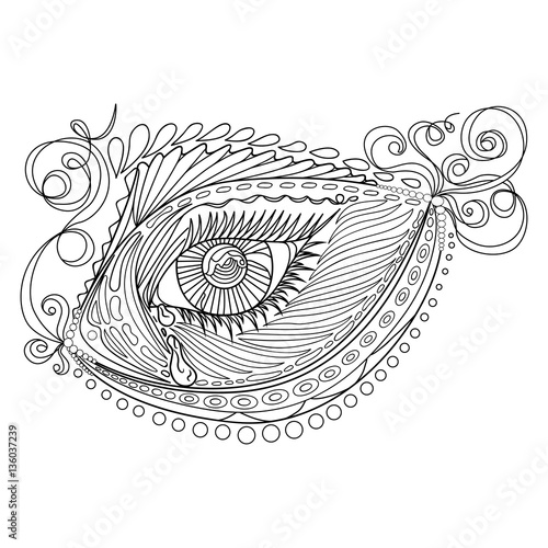 Zen tangle stylized abstrac...