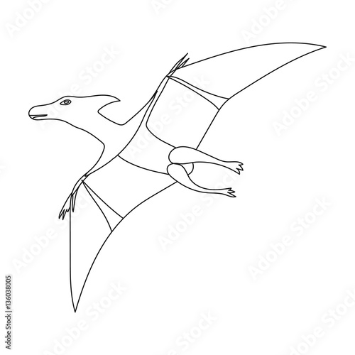 Dinosaur Pterodactyloidea Icon In Black Style Isolated On White Background.  Dinosaurs And Prehistoric Symbol Stock Vector Illustration. Royalty Free  SVG, Cliparts, Vectors, and Stock Illustration. Image 71474335.