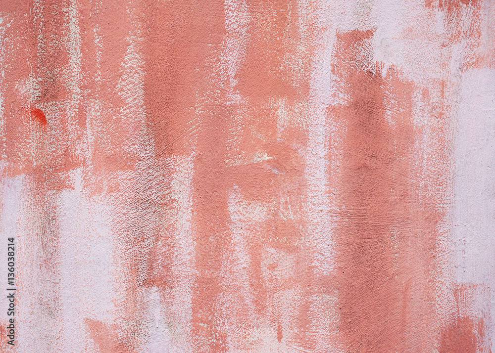 Fototapeta premium Grunge pink painted wall texture background