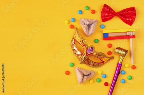 Purim celebration concept (jewish carnival holiday)