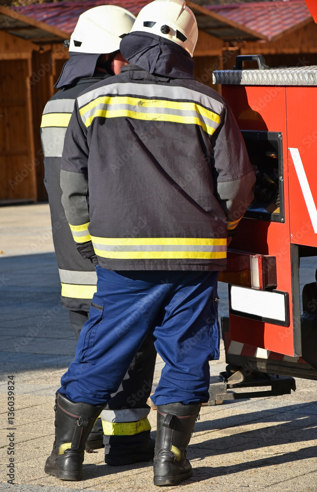 Firefighters at work Firefighters at work