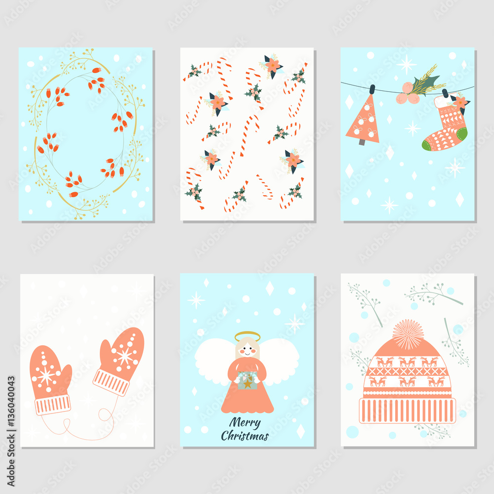 Obraz premium Christmas tags set.