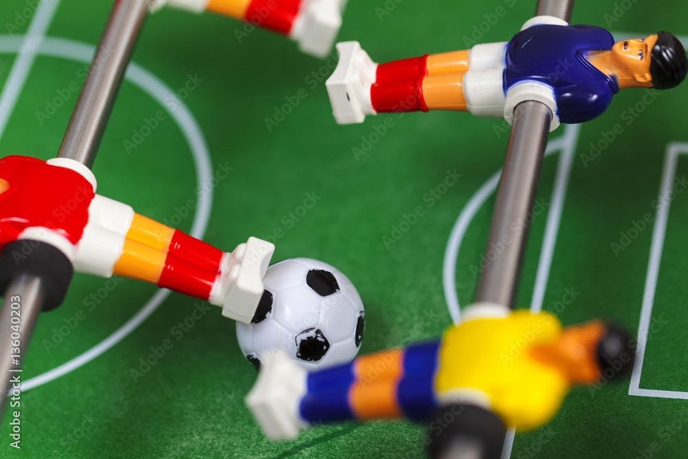 Fototapeta premium foosball table soccer . football players sport teame