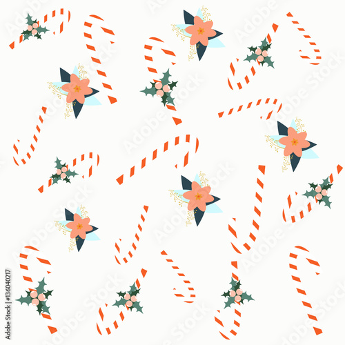 Christmas seamless pattern. Vector illustration.