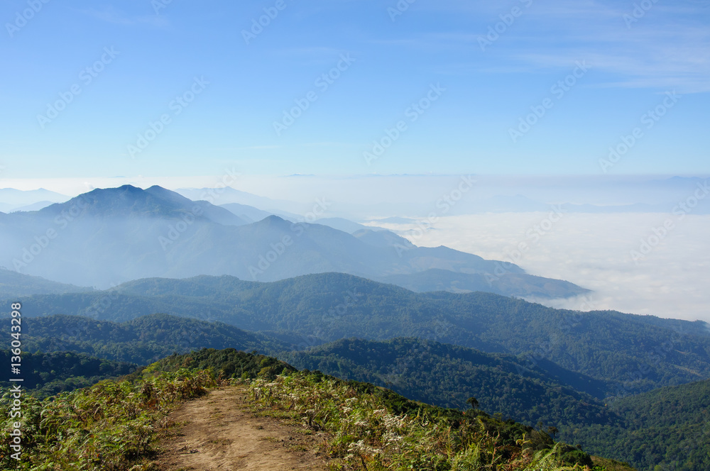 View from Doi Inthanon, the highest peak of Thailand View from Doi Inthanon, the highest peak of Thailand