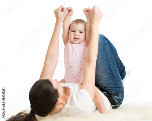 Mother and baby gymnastics,...