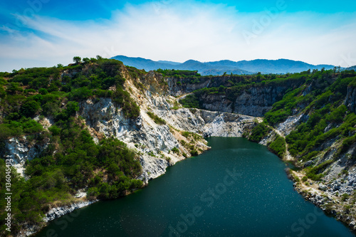 Fototapeta Naklejka Na Ścianę i Meble -  The Mountain and water Reservoir, Landscape