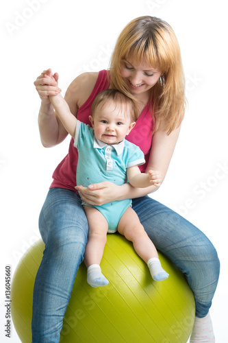 Portrait of happy mother an...