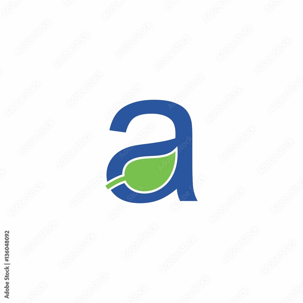 Abc Letter with Negative Leaf Logo Vector Abc Letter with Negative Leaf Logo Vector