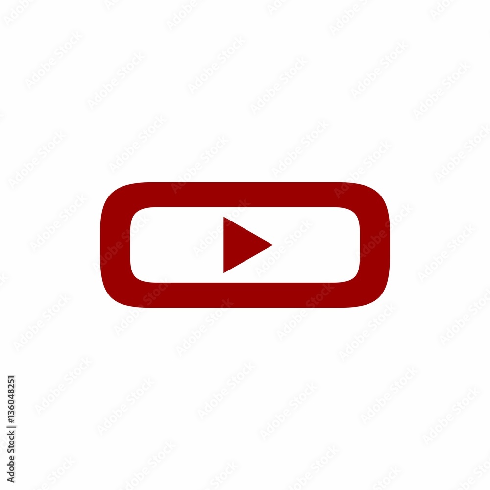 Rounded Square Shape with Playback Icon Logo Vector Rounded Square Shape with Playback Icon Logo Vector