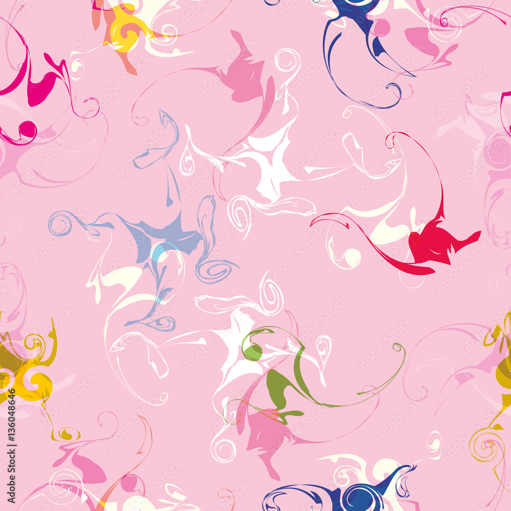 Abstract pattern, seamless pattern, colorful abstract background, modern texture, pink background Abstract pattern, seamless pattern, colorful abstract background, modern texture, pink background