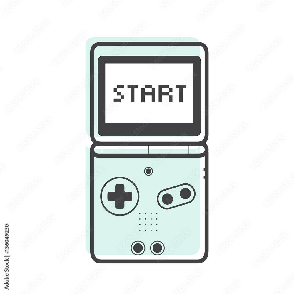 Vector Icon Style Illustration of Old School Game Pad Joystick Controller Family, Isolated Fully Editable Object, Start Button Vector Icon Style Illustration of Old School Game Pad Joystick Controller Family, Isolated Fully Editable Object, Start Button