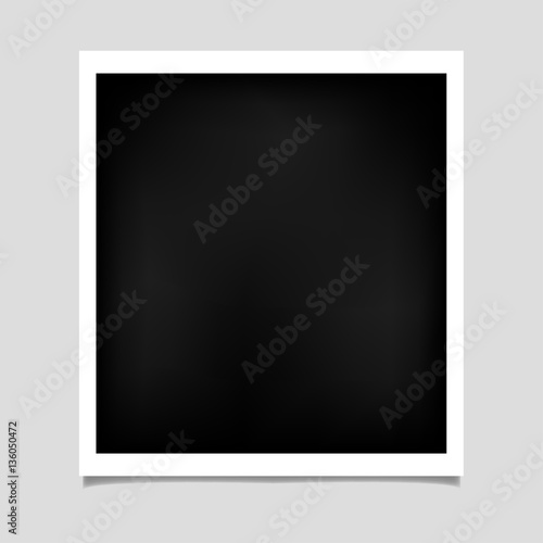 Photo frame with shadow on isolate background, vector EPS10