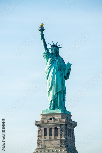 Front view of Statue of Liberty  New York