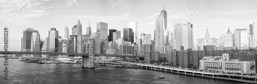 NEW YORK CITY - OCTOBER 22, 2015: Lower Manhattan skyline from M