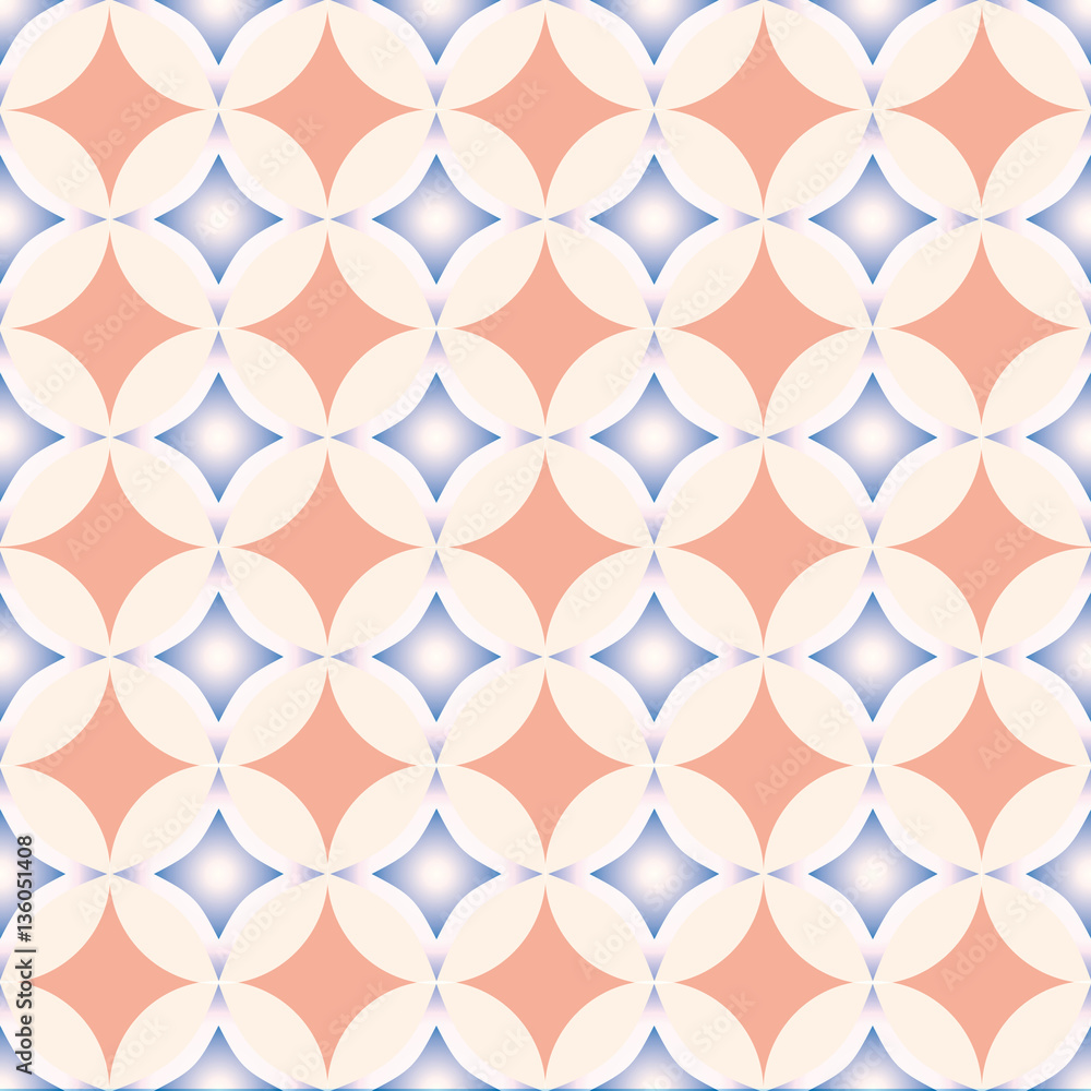 Seamless pattern, geometric pattern, abstract, rounds pattern. Modern stylish texture, pattern with blue and pink ornament