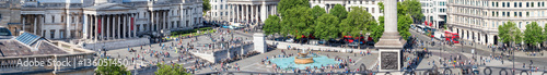 LONDON - JUNE 2015: Panoramic aerial view of city life around Tr
