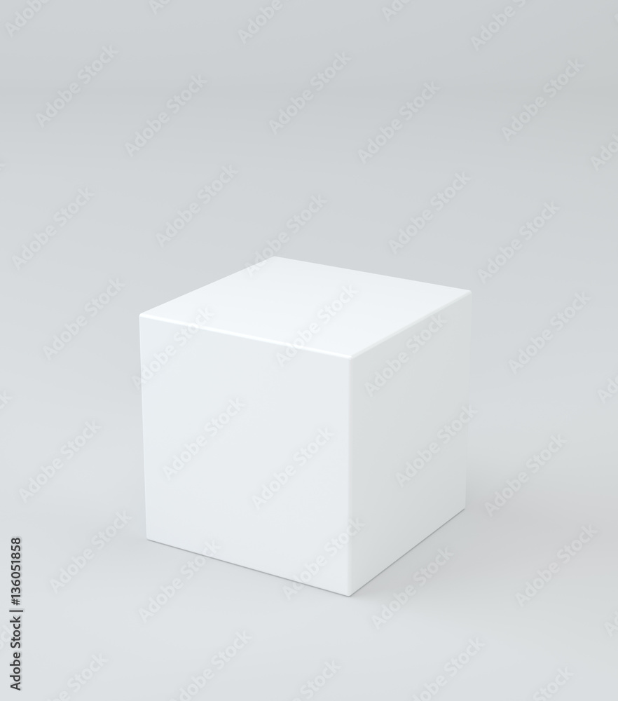 White box. Pedestal. Stand Empty podium 3D rendering White box. Pedestal. Stand Empty podium 3D rendering