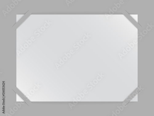 Blank album horizontal page vector template.