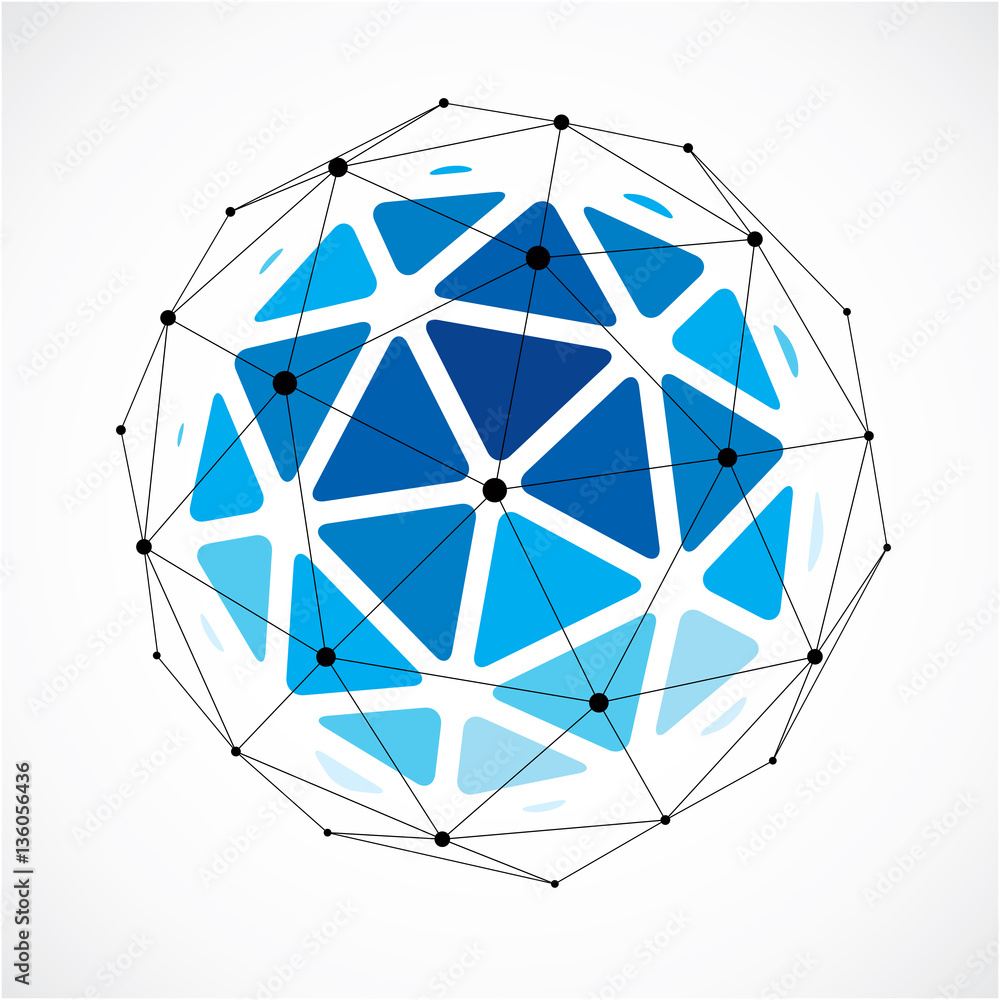 3d vector low poly spherical object with black connected lines a 3d vector low poly spherical object with black connected lines a