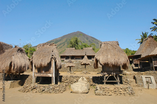 Luba Village of Ngada culture situated at the foot of Mount Inerie on Flores island  Indonesia  