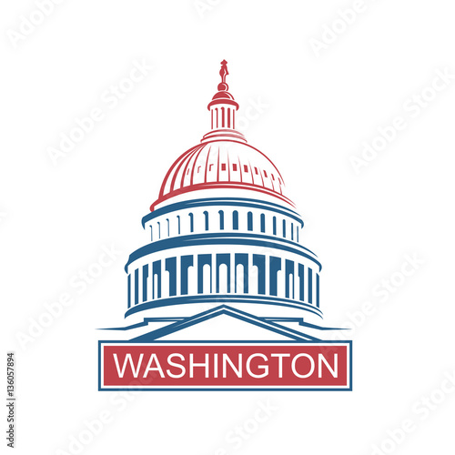 Unated States Capitol building icon in Washington DC