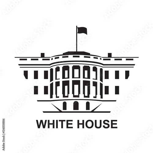 white house building icon in Washington DC