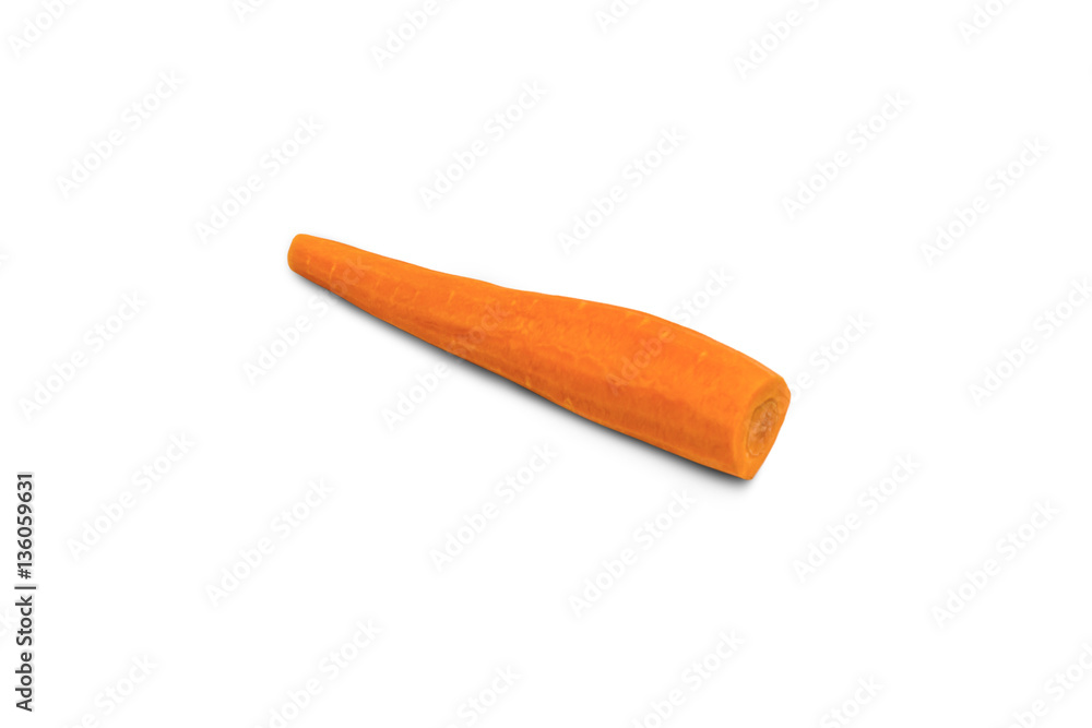 fresh carrot isolated on white background