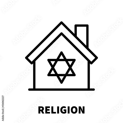 Religion icon or logo in modern line style. 