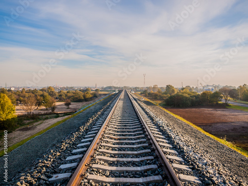 Straight railway going into horisone