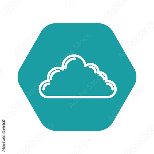 cloud silhouette isolated icon vector illustration design