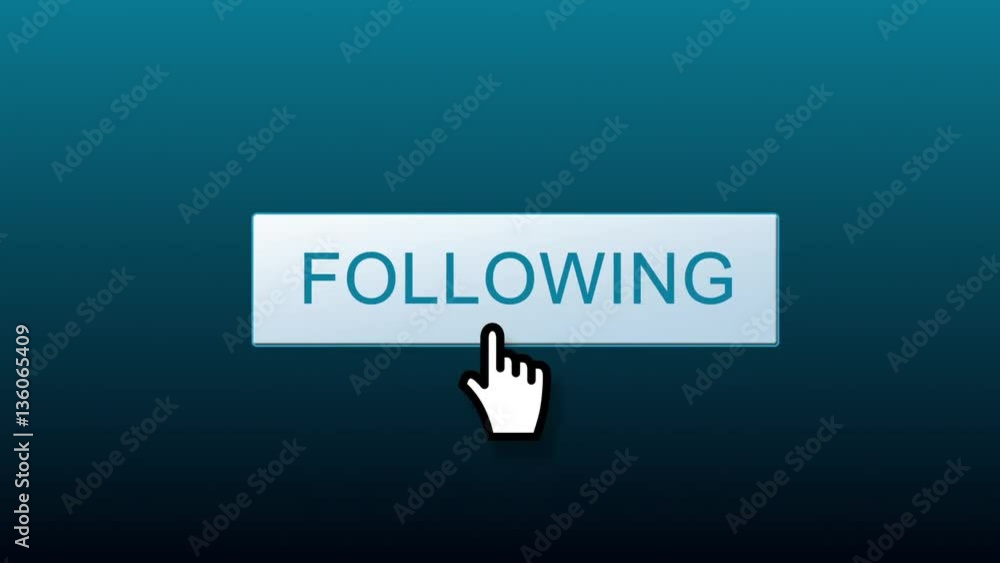 Computer Cursor Clicking 'Follow' Button on Social Media Website Computer Cursor Clicking 'Follow' Button on Social Media Website