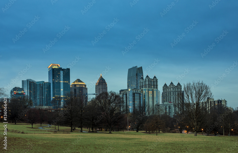 Fototapeta premium Midtown Atlanta before dawn