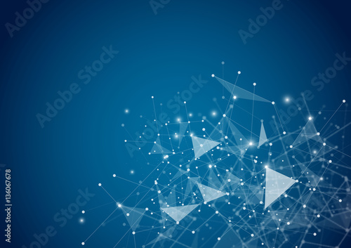Abstract polygonal space low poly background © royyimzy