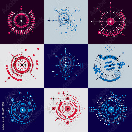Technical blueprint. Set of...
