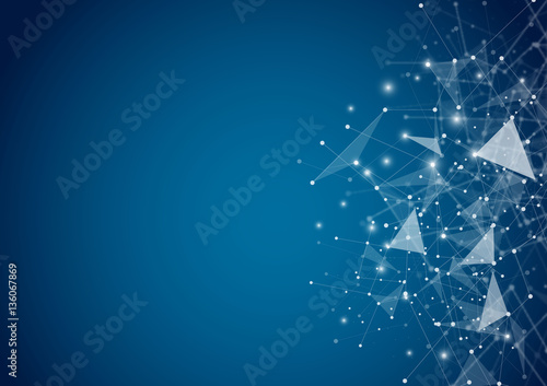 Abstract polygonal space low poly background