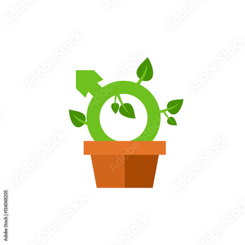 Libido as growing houseplant icon