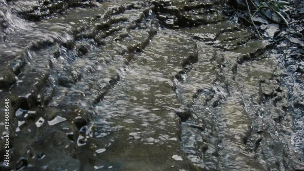 The cascading waterfall. Caucasus Mountains. The cascading waterfall. Caucasus Mountains.