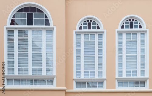 three colonial style windows