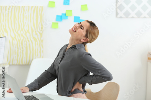 Beautiful woman suffering f...