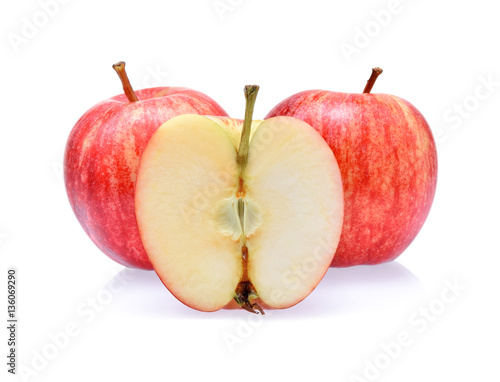 Gala apples isolate on white background
