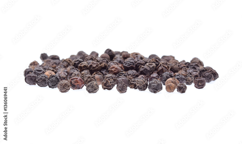 Black pepper isolated on white background Black pepper isolated on white background